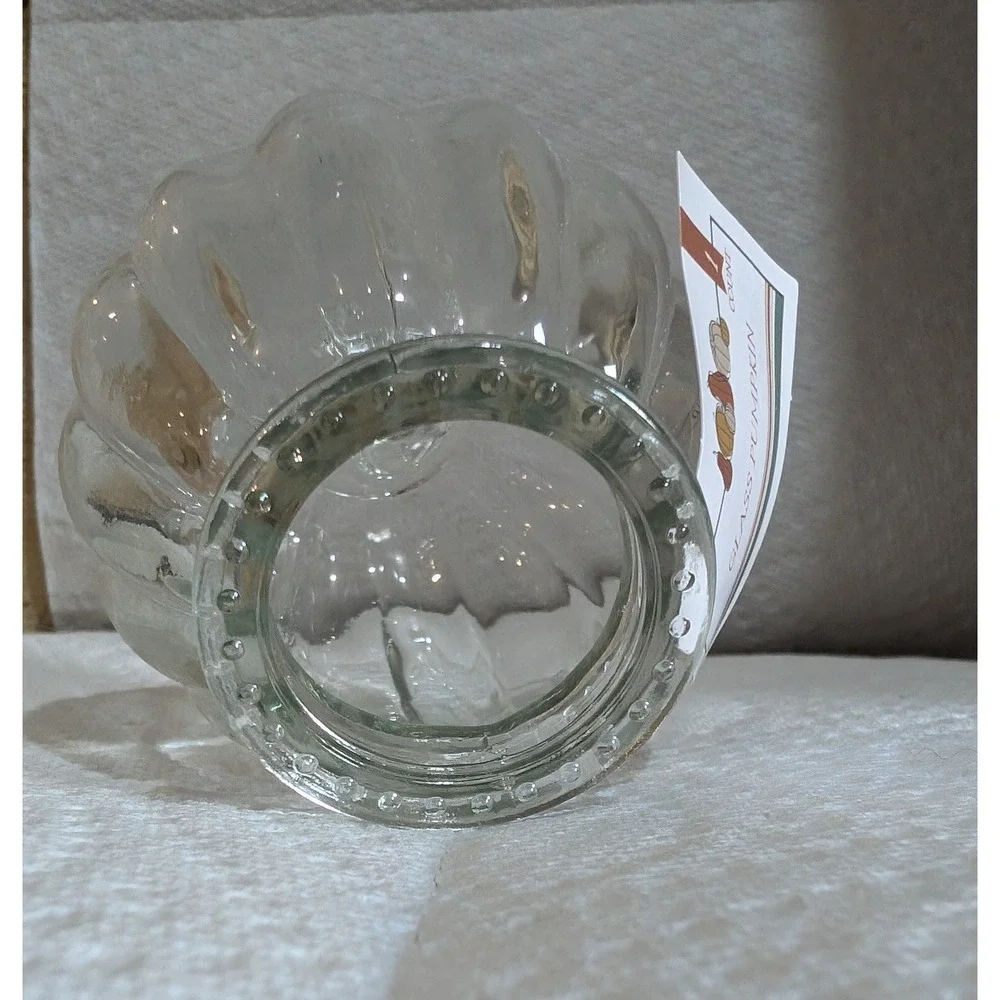 4 Target Bullseye Playground GLASS PUMPKINS Autumn Halloween Fall Thanksgiving